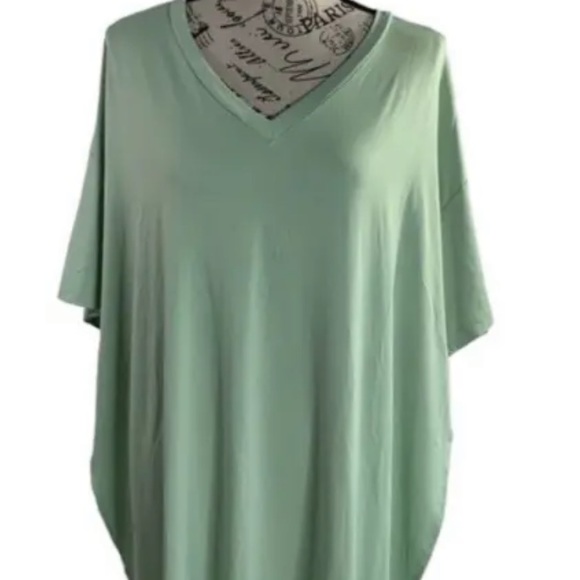 NWT Daisy Swimsuit Coverup long blouse, V-neck Sea foam Green Women's Plus 1X - Picture 12 of 14